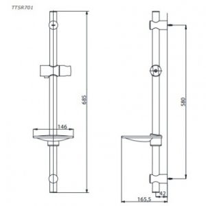 Thanh trượt sen tắm TOTO TTSR701