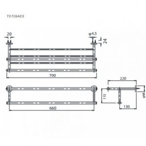 Thanh vắt khăn 2 tầng TOTO TX726AES