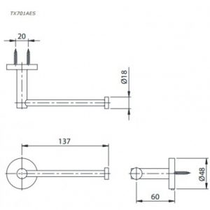 Thanh vắt khăn TOTO TX701AES