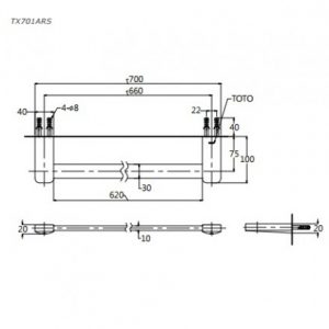 Thanh vắt khăn TOTO TX701ARS