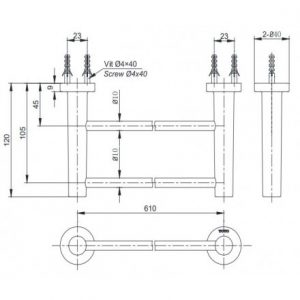 Thanh vắt khăn TOTO YT406W6V