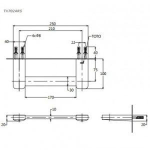 Thanh vắt khăn tay TOTO TX702ARS