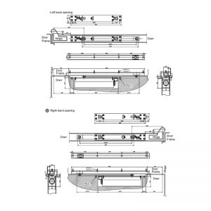 Thiết bị đóng cửa lắp âm Hafele 931.84.005 