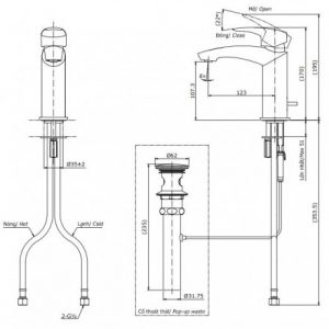 Vòi chậu nóng lạnh TOTO TLG09301V