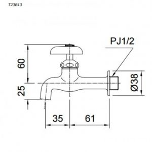 Vòi chậu nước lạnh TOTO T23B13