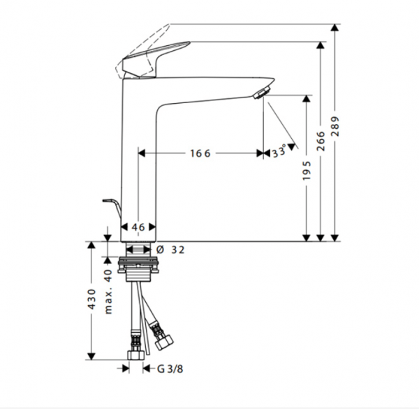 Vòi rửa bát LOGIS 190 Hafele 589.52.406