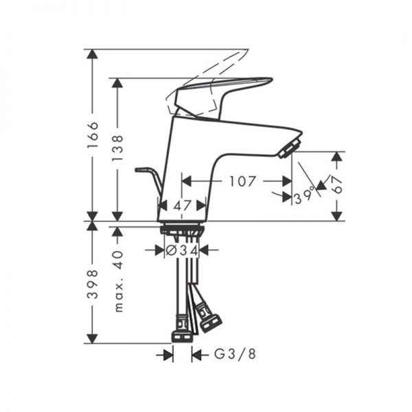 Vòi rửa bát LOGIS 70 Hafele 589.52.405