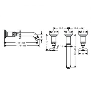 Vòi rửa bát MONTREUX 225 Hafele 589.30.013