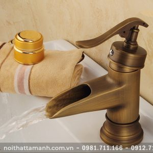 Vòi rửa lavabo Haduvico Đồng Thau VR038