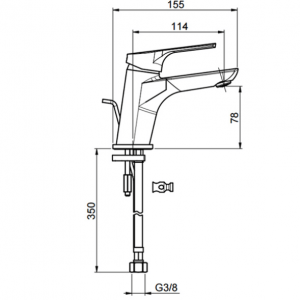 Vòi rửa mặt EMMA 70 Hafele 589.02.030