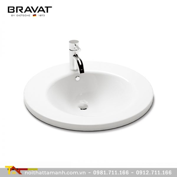 Chậu rửa mặt Bravat C2206W-1-ENG