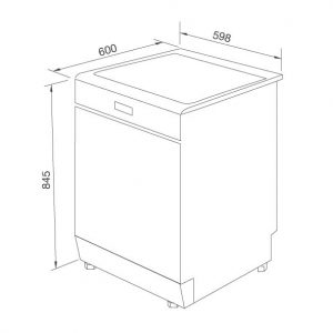 Bản vẽ Máy rửa bát Malloca WQP12-5201E