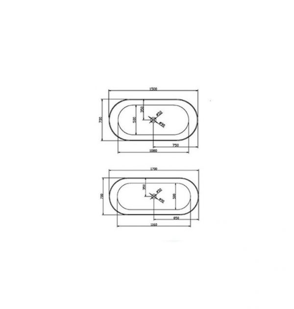 Bồn tắm âm CLARA CBT-137