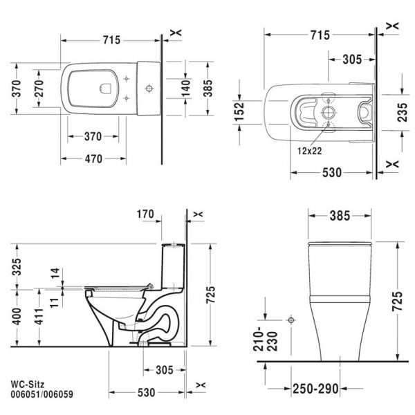 Bồn cầu 1 khối DURASTYLE Hafele 588.45.452