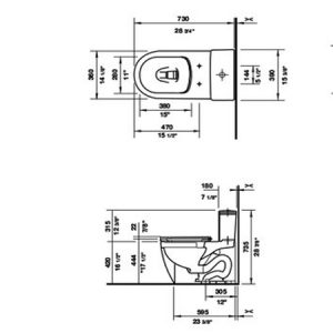 Bồn cầu 1 khối Hafele 588.45.574