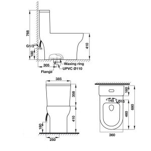 Bồn cầu 1 khối Hafele 588.82.405