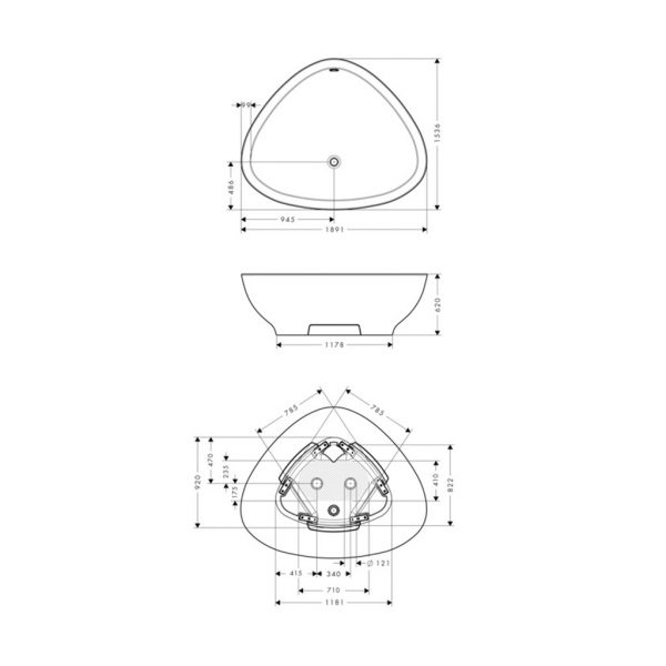 Bồn tắm AXOR MASSAUD Hansgrohe 588.32.610