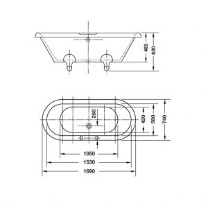 Bồn tắm Hafele 588.55.650