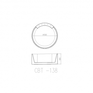 Bồn tắm âm massage CLARA CBT-138