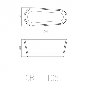 Bồn tắm đặt sàn CLARA CBT-108