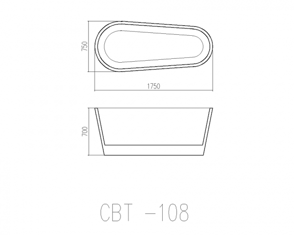 Bồn tắm đặt sàn CLARA CBT-108