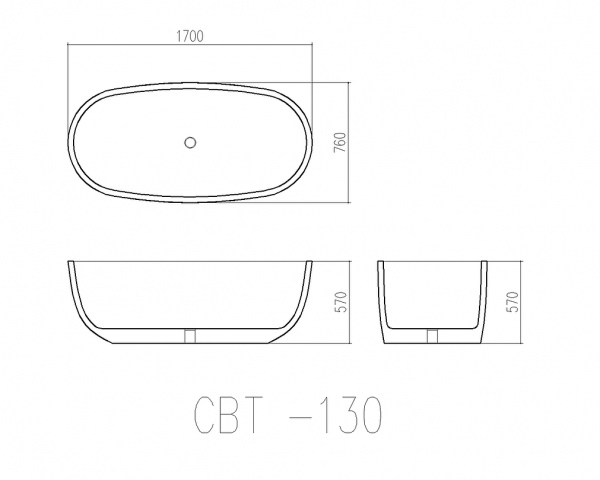 Bồn tắm đặt sàn CLARA CBT-130