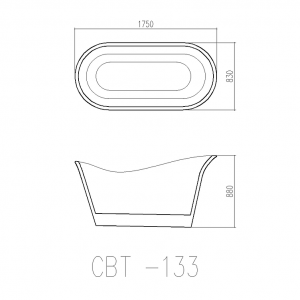 Bồn tắm đặt sàn CLARA CBT-133