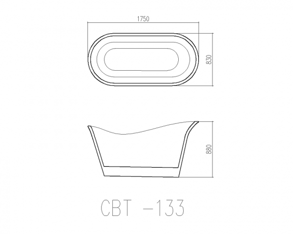 Bồn tắm đặt sàn CLARA CBT-133