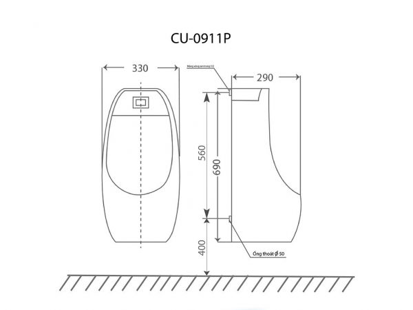 Bồn tiểu nam CLARA CU-0911P