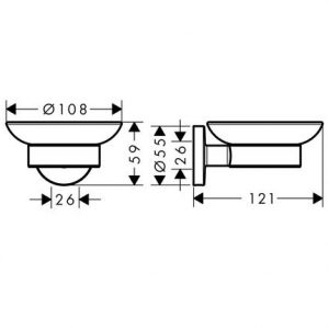 Đĩa đựng xà phòng LOGIS Hafele 580.61.350