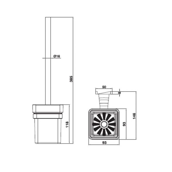 Giá treo cọ toilet Hafele 580.41.550