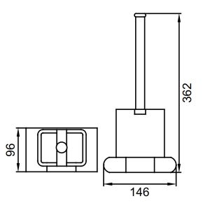 Giá treo cọ vệ sinh INNOGEO-E Hafele 580.20.370