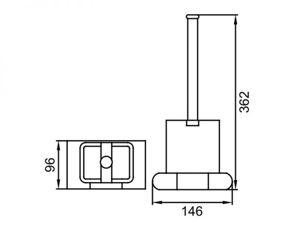 Giá treo cọ vệ sinh INNOGEO-E Hafele 580.20.370