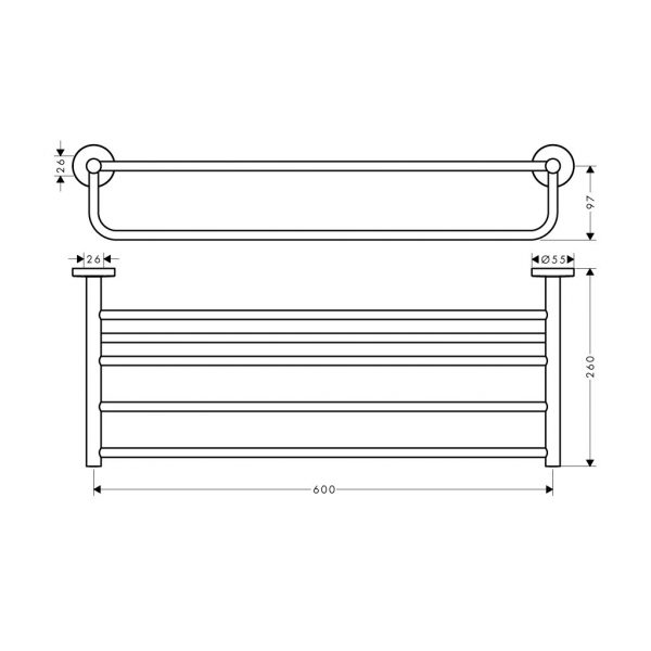 Kể để khăn tắm LOGIS Hafele 580.61.312