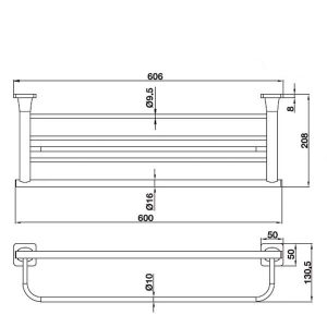 Kệ treo khăn Hafele 580.41.513