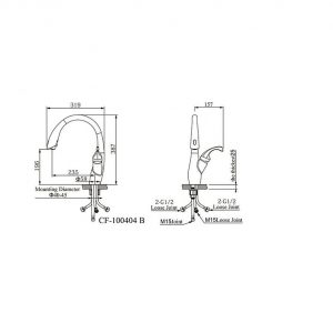 Vòi bếp cảm ứng CLARA CF-100404B