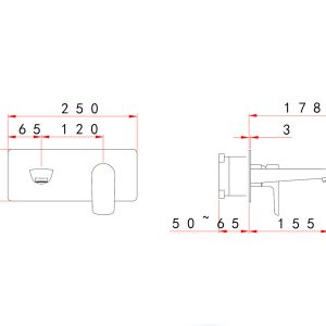 Vòi chậu gắn tường CLARA CF-76350