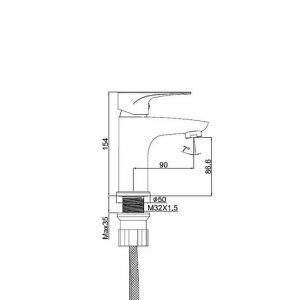 Vòi chậu nóng lạnh CLARA CF-03351