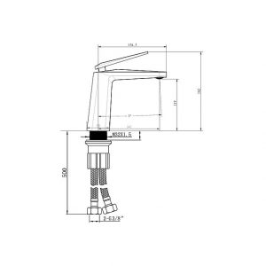 Vòi chậu nóng lạnh CLARA CF-34351