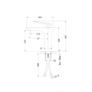 Vòi chậu nóng lạnh CLARA CF-35351