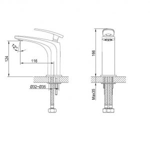 Vòi chậu nóng lạnh CLARA CF-45351