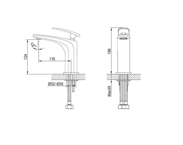 Vòi chậu nóng lạnh CLARA CF-45351