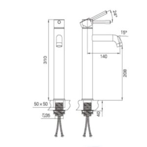 Vòi chậu nóng lạnh CLARA CF-48352