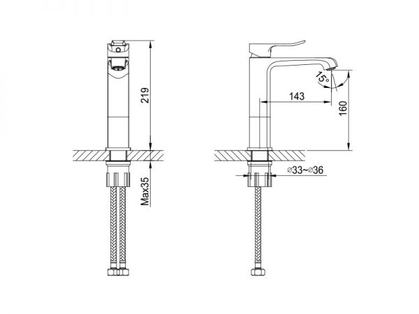 Vòi chậu nóng lạnh CLARA CF-84351H