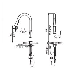 Vòi rửa bát CLARA CF-84354B