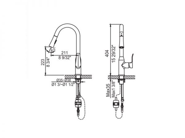 Vòi rửa bát CLARA CF-84354B