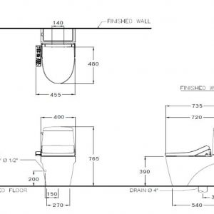 Bồn cầu hai khối nắp điện tử COTTO C13527 (CV3)