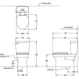 Bồn cầu một khối COTTO C1387