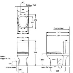 Bồn cầu một khối COTTO C1391