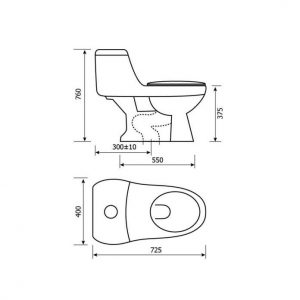 Bồn cầu nắp rửa cơ Hảo Cảnh 1007